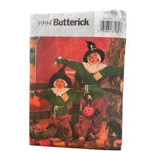 Y2K Butterick 3994 Childrens Scarecrow Costume Pattern All Sizes Included UNCUT